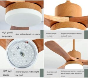 Ventilador madera SIDNEY